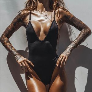 Gooseberry black one-piece swimsuit